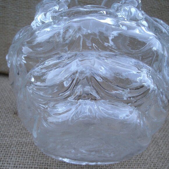 Vintage Art Glass Rose Bowl with Flower Frog - Picture 9 of 16